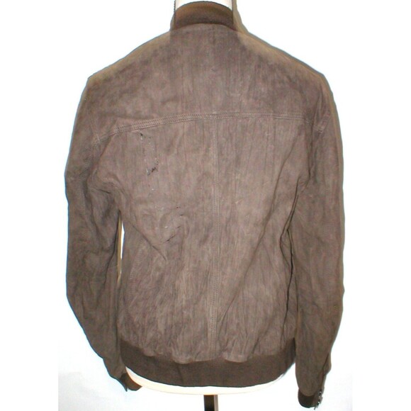 New NWT $1900 Mens M L US 40 Designer 50 Italy Gimo's Suede Leather Jacket Brown - Picture 4 of 11